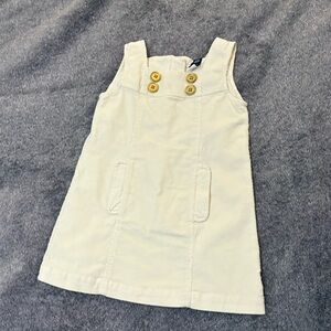 GAP Cream Toddler Dress with Gold Buttons